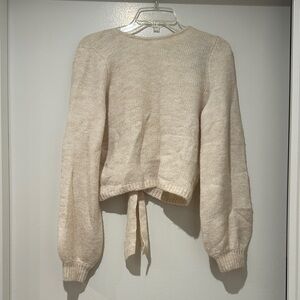 Abercrombie & Fitch Cream Cardigan with Tie Back